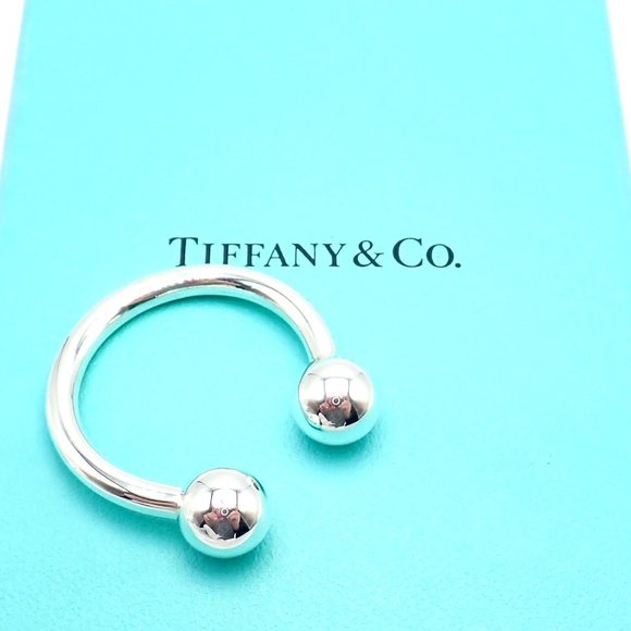Vintage Tiffany & Co. Silver Classic Ball Keychain Keyring - Picture 3 of 16